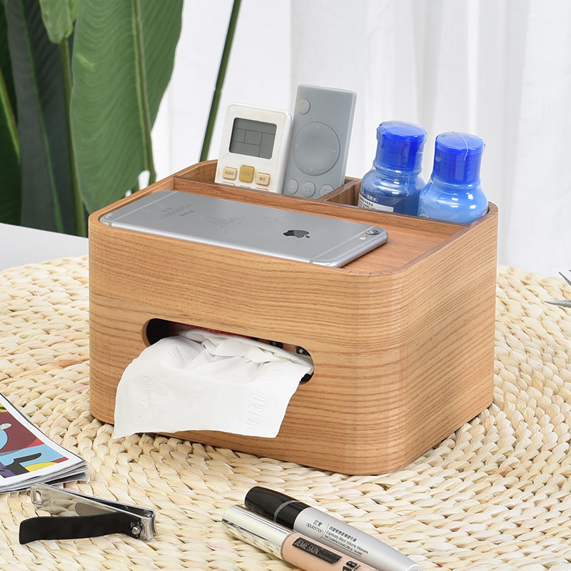 Desktop Organizer Multifunction Tissue Box with Pen Holder